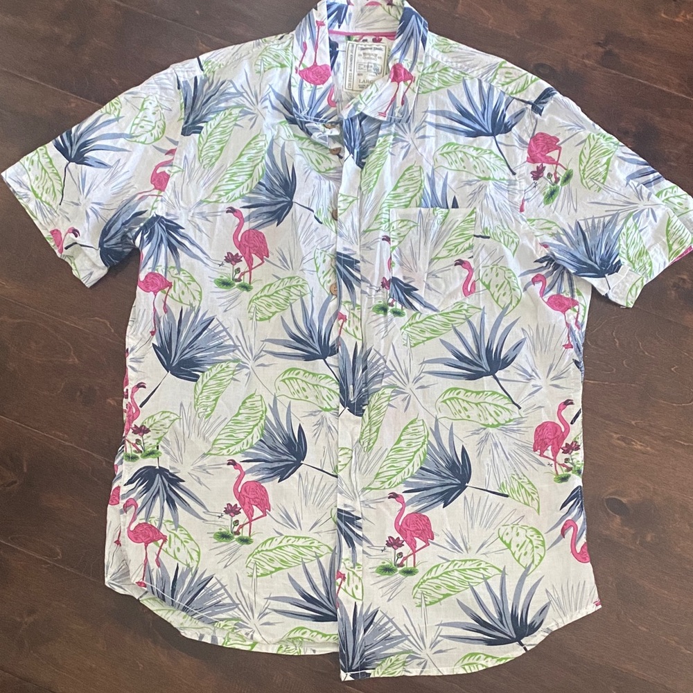 Flamingo Print Men's Shirt